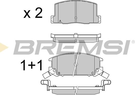 Bremsi BP2325 - Kit pastiglie freno, Freno a disco autozon.pro