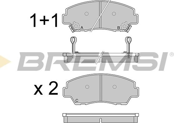 Bremsi BP2326 - Kit pastiglie freno, Freno a disco autozon.pro