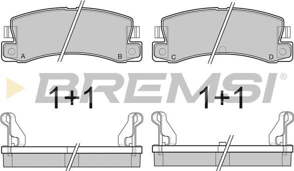 Bremsi BP2323 - Kit pastiglie freno, Freno a disco autozon.pro