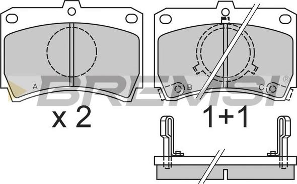 Bremsi BP2327 - Kit pastiglie freno, Freno a disco autozon.pro