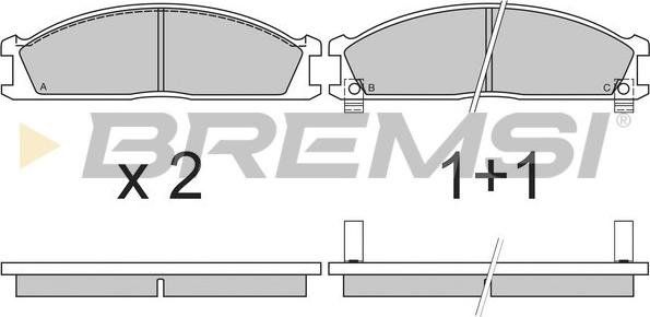 Bremsi BP2370 - Kit pastiglie freno, Freno a disco autozon.pro