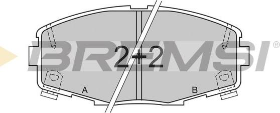 Bremsi BP2378 - Kit pastiglie freno, Freno a disco autozon.pro