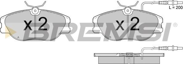 Bremsi BP2373 - Kit pastiglie freno, Freno a disco autozon.pro