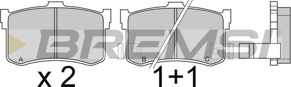 Bremsi BP2372 - Kit pastiglie freno, Freno a disco autozon.pro