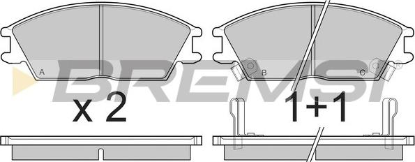 Bremsi BP2293 - Kit pastiglie freno, Freno a disco autozon.pro