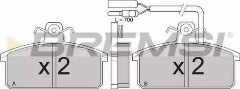 Bremsi BP2265 - Kit pastiglie freno, Freno a disco autozon.pro