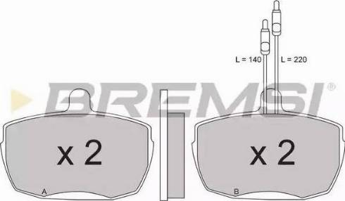 Bremsi BP2204 - Kit pastiglie freno, Freno a disco autozon.pro