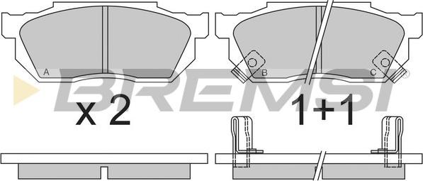 Bremsi BP2289 - Kit pastiglie freno, Freno a disco autozon.pro