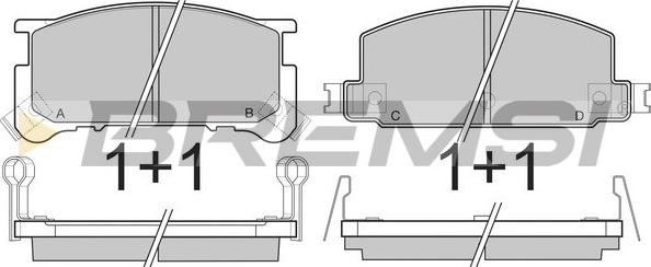 Bremsi BP2285 - Kit pastiglie freno, Freno a disco autozon.pro