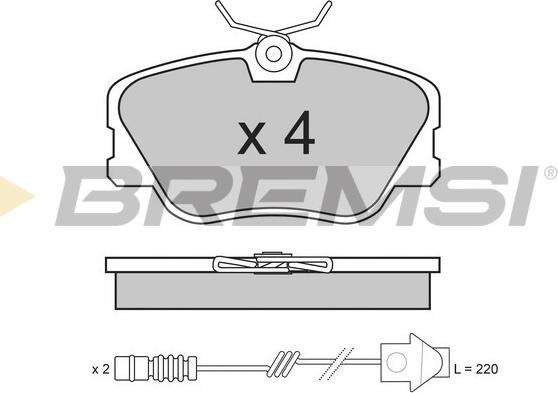 Bremsi BP2286 - Kit pastiglie freno, Freno a disco autozon.pro