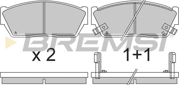 Bremsi BP2288 - Kit pastiglie freno, Freno a disco autozon.pro