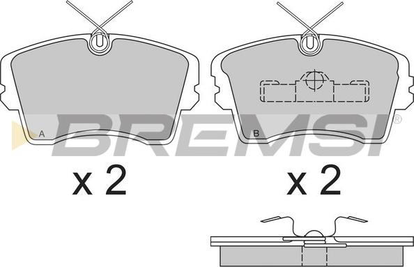 Bremsi BP2283 - Kit pastiglie freno, Freno a disco autozon.pro