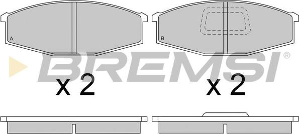 Bremsi BP2235 - Kit pastiglie freno, Freno a disco autozon.pro