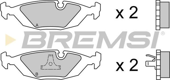 Bremsi BP2236 - Kit pastiglie freno, Freno a disco autozon.pro