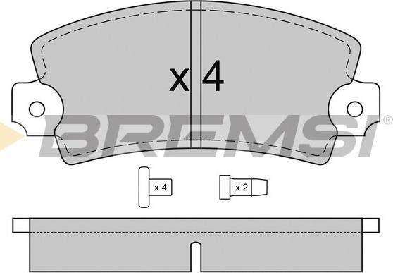 Bremsi BP2220 - Kit pastiglie freno, Freno a disco autozon.pro