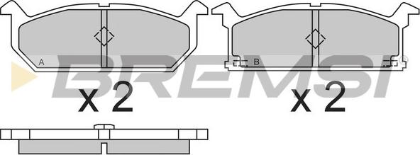 Bremsi BP2279 - Kit pastiglie freno, Freno a disco autozon.pro