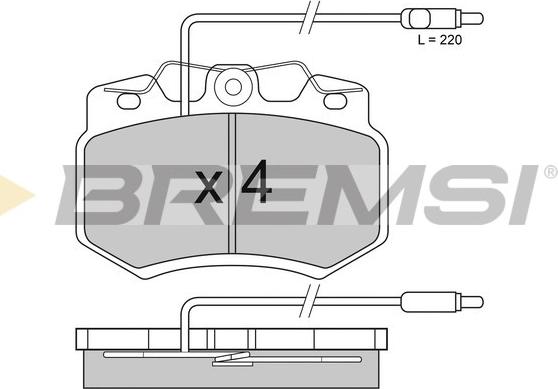 Bremsi BP2276-1 - Kit pastiglie freno, Freno a disco autozon.pro