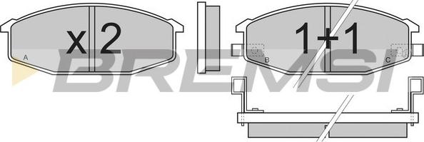 Bremsi BP2273 - Kit pastiglie freno, Freno a disco autozon.pro