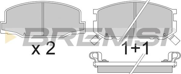 Bremsi BP2272 - Kit pastiglie freno, Freno a disco autozon.pro