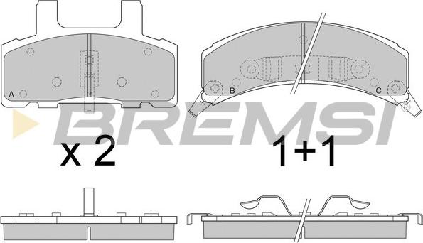 Bremsi BP2790 - Kit pastiglie freno, Freno a disco autozon.pro