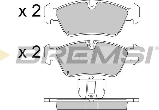 Bremsi BP2745 - Kit pastiglie freno, Freno a disco autozon.pro