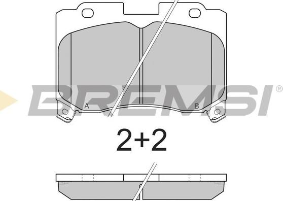 Bremsi BP2740 - Kit pastiglie freno, Freno a disco autozon.pro