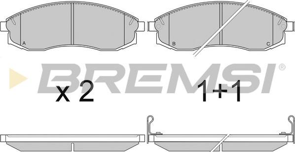 Bremsi BP2743 - Kit pastiglie freno, Freno a disco autozon.pro