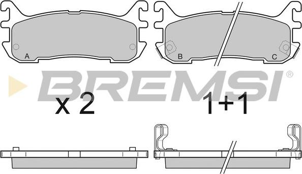 Bremsi BP2759 - Kit pastiglie freno, Freno a disco autozon.pro