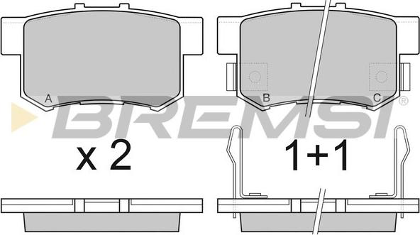 Bremsi BP2750 - Kit pastiglie freno, Freno a disco autozon.pro