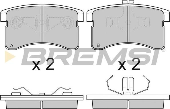 Bremsi BP2751 - Kit pastiglie freno, Freno a disco autozon.pro