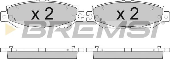 Bremsi BP2753 - Kit pastiglie freno, Freno a disco autozon.pro