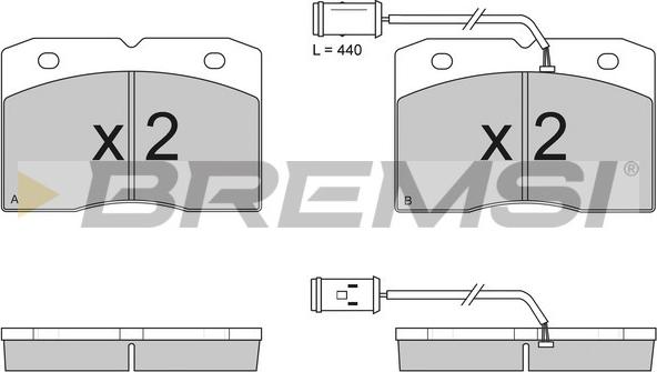 Bremsi BP2768 - Kit pastiglie freno, Freno a disco autozon.pro