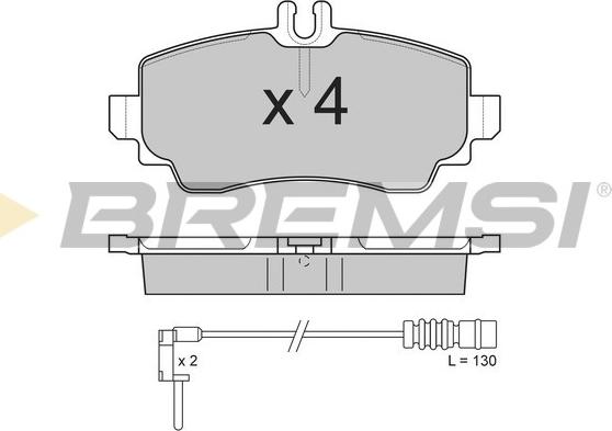 Bremsi BP2763 - Kit pastiglie freno, Freno a disco autozon.pro