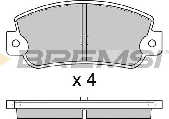 Bremsi BP2714 - Kit pastiglie freno, Freno a disco autozon.pro