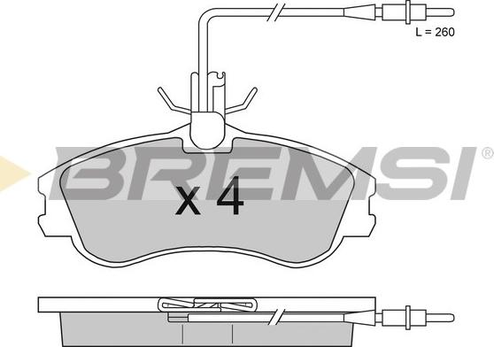 Bremsi BP2711 - Kit pastiglie freno, Freno a disco autozon.pro