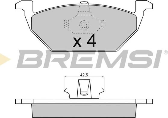 Bremsi BP2712 - Kit pastiglie freno, Freno a disco autozon.pro