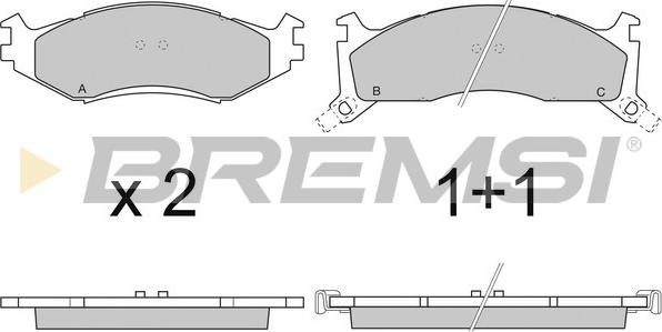 Bremsi BP2739 - Kit pastiglie freno, Freno a disco autozon.pro