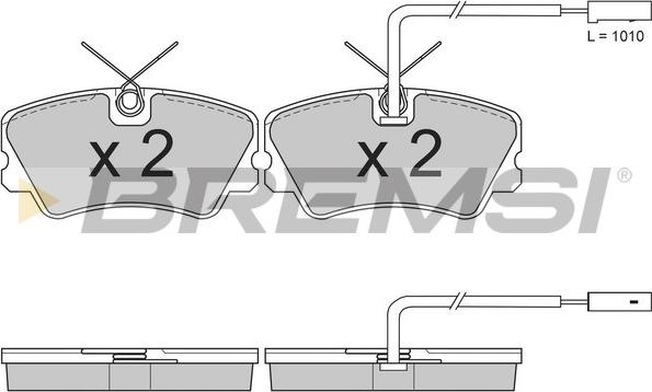 Bremsi BP2731 - Kit pastiglie freno, Freno a disco autozon.pro