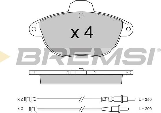 Bremsi BP2737 - Kit pastiglie freno, Freno a disco autozon.pro