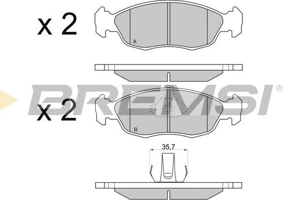 Bremsi BP2729 - Kit pastiglie freno, Freno a disco autozon.pro