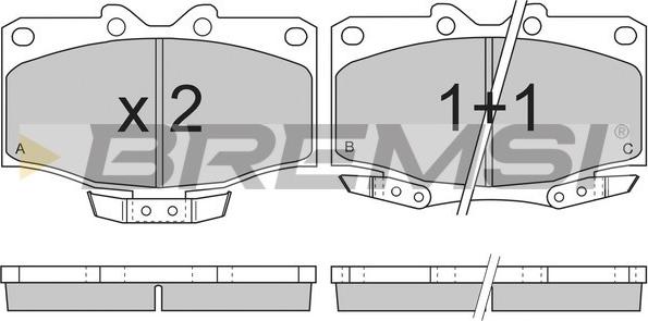 Bremsi BP2725 - Kit pastiglie freno, Freno a disco autozon.pro