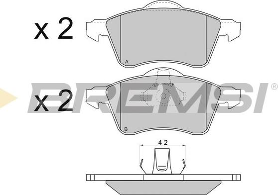 Bremsi BP2723 - Kit pastiglie freno, Freno a disco autozon.pro