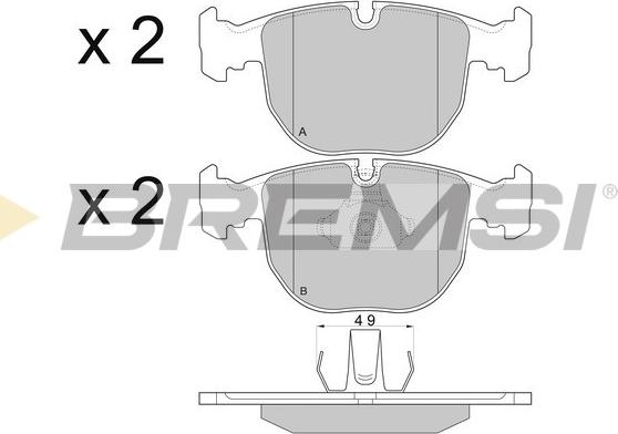 Bremsi BP2774 - Kit pastiglie freno, Freno a disco autozon.pro