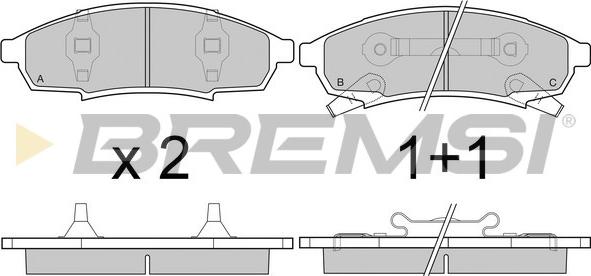 Bremsi BP2778 - Kit pastiglie freno, Freno a disco autozon.pro