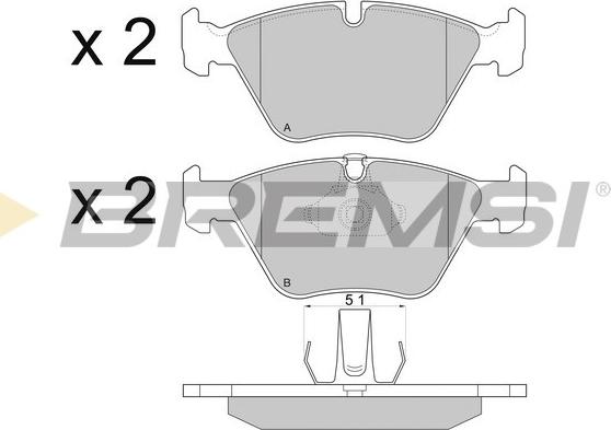 Bremsi BP2773 - Kit pastiglie freno, Freno a disco autozon.pro