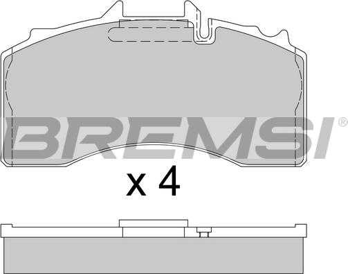 Bremsi BP7340 - Kit pastiglie freno, Freno a disco autozon.pro