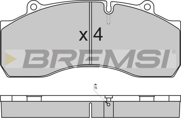 Bremsi BP7308 - Kit pastiglie freno, Freno a disco autozon.pro