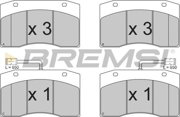 Bremsi BP7312 - Kit pastiglie freno, Freno a disco autozon.pro