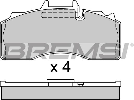 Bremsi BP7334 - Kit pastiglie freno, Freno a disco autozon.pro