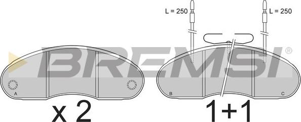 Bremsi BP7242 - Kit pastiglie freno, Freno a disco autozon.pro